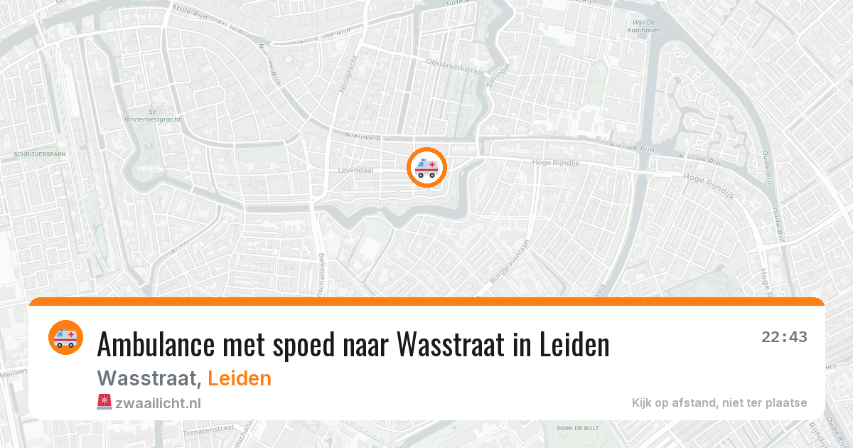 Ambulance met spoed naar Wasstraat in Leiden — 7 apr 2026