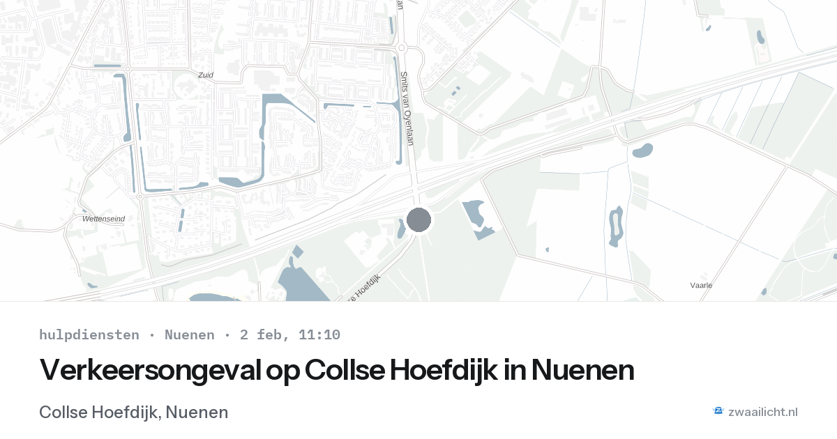Verkeersongeval op Collse Hoefdijk in Nuenen — 2 feb 2026