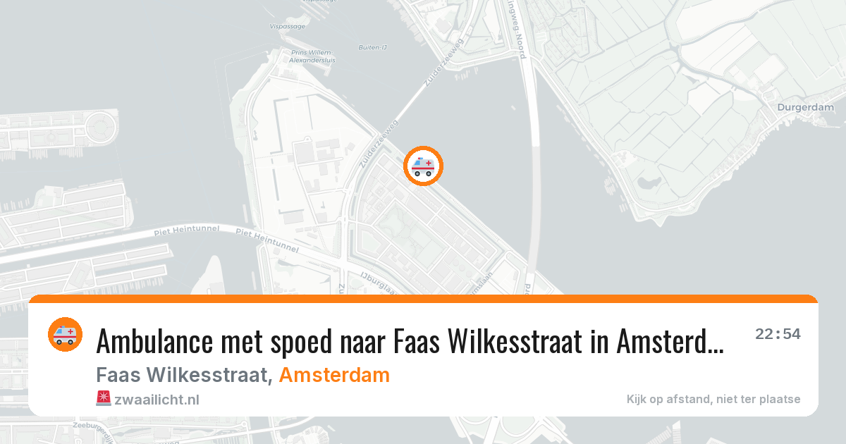 Ambulance met spoed naar Faas Wilkesstraat in Amsterdam — 11 apr 2026