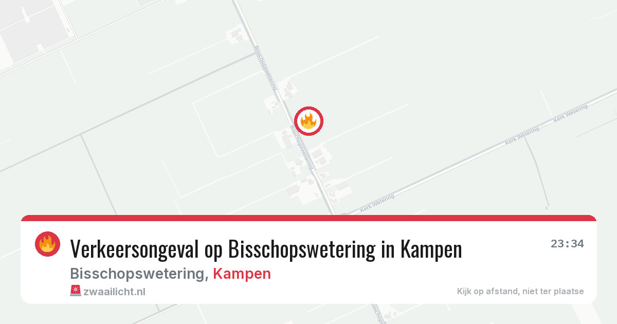 Verkeersongeval op Bisschopswetering in Kampen — 10 jun 2026