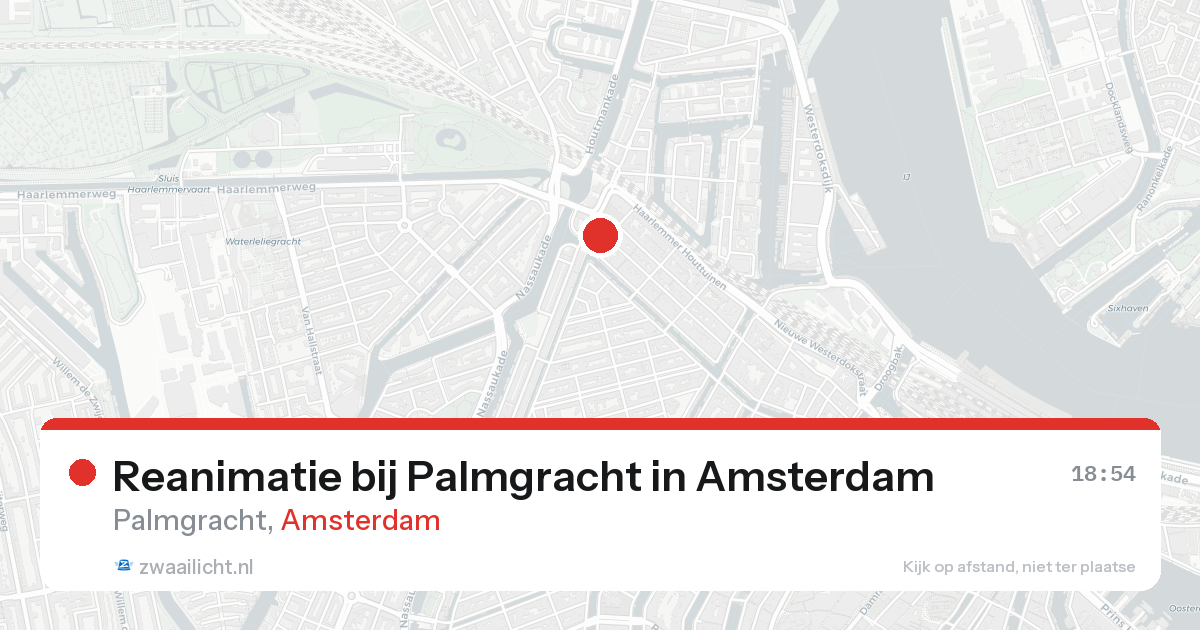 Reanimatie bij Palmgracht in Amsterdam — 19 aug 2026