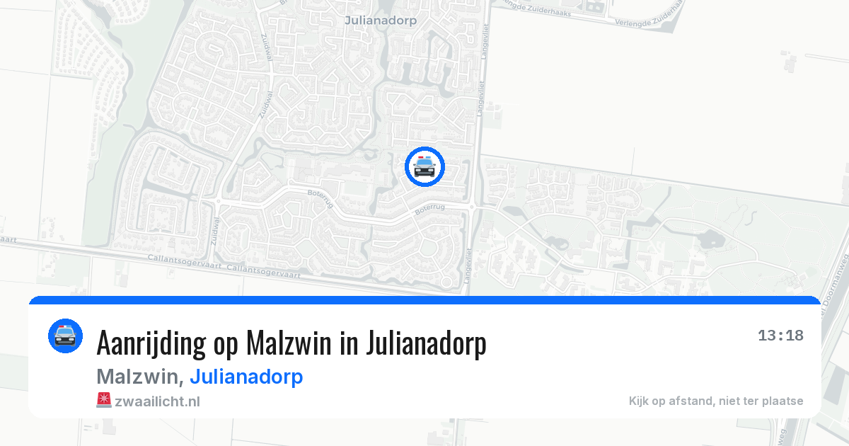 Aanrijding op Malzwin in Julianadorp — 8 mei 2026