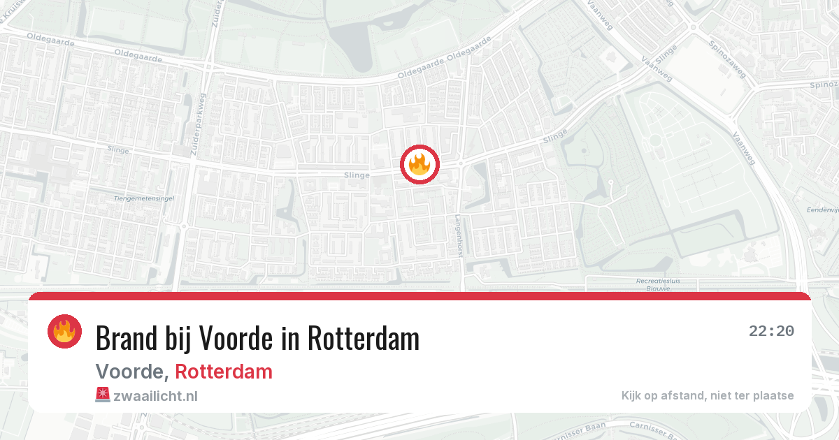 Brand bij Voorde in Rotterdam — 3 aug 2026