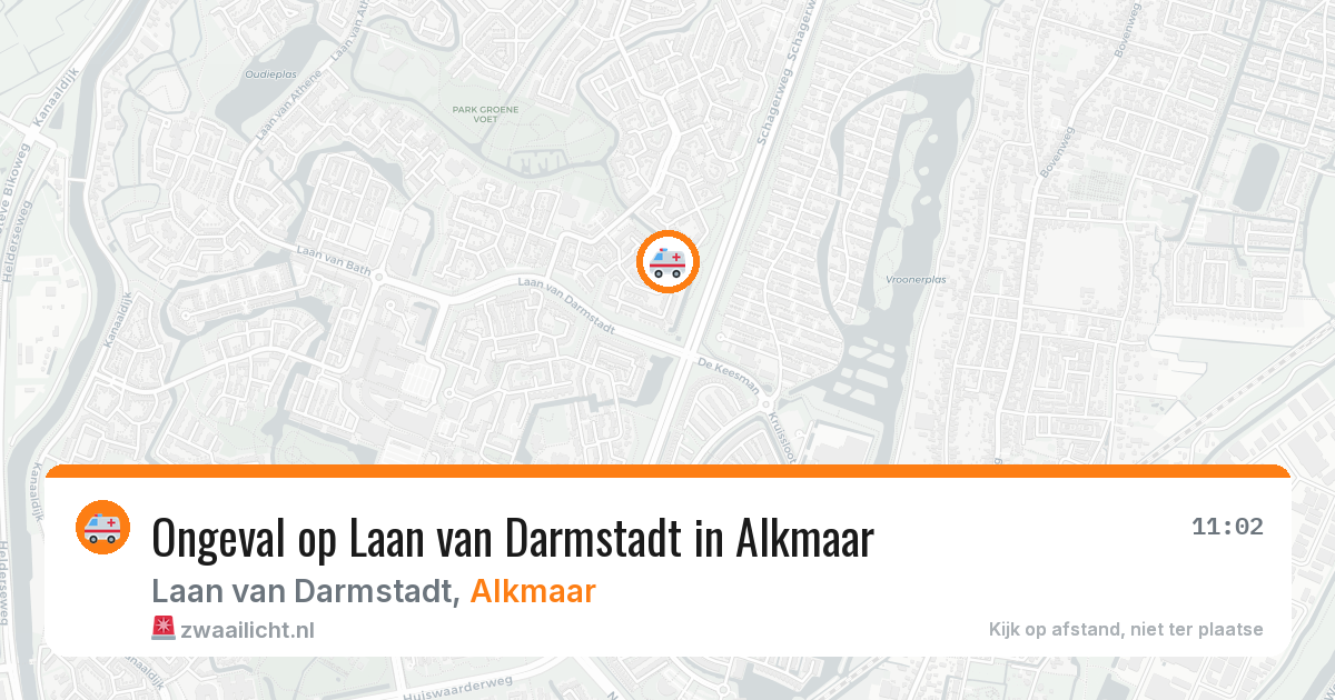 Ongeval op Laan van Darmstadt in Alkmaar — 17 apr 2026