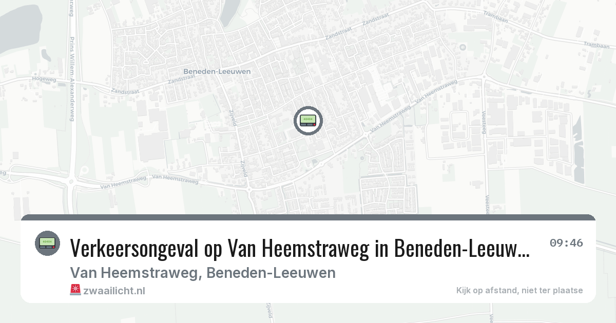 Verkeersongeval op Van Heemstraweg in Beneden-Leeuwen — 5 jul 2026