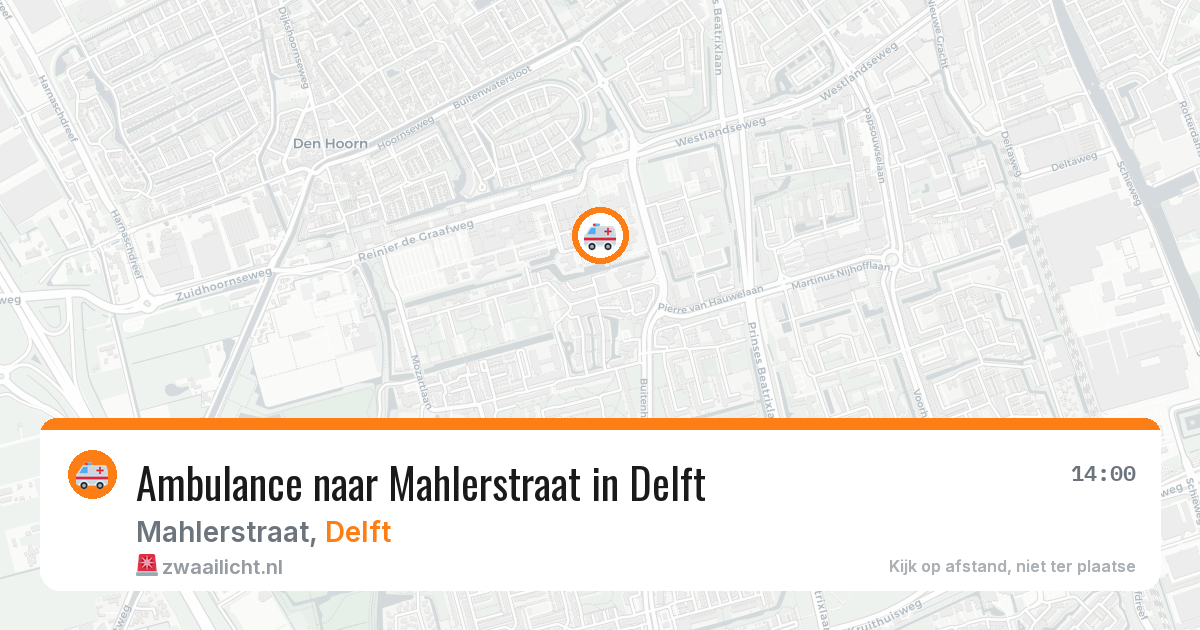 Ambulance naar Mahlerstraat in Delft — 29 jul 2026