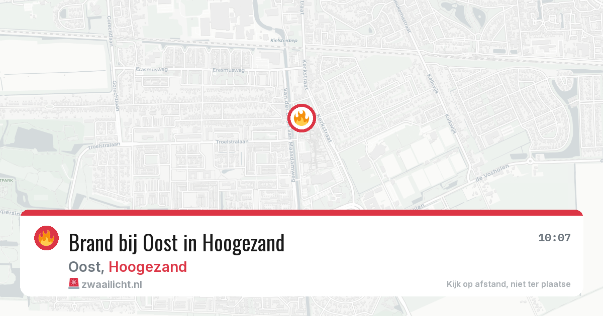 Brand bij Oost in Hoogezand — 5 jul 2026