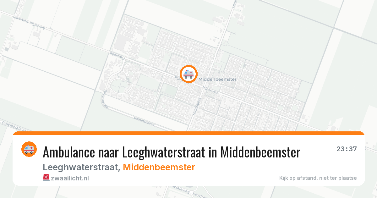 Ambulance naar Leeghwaterstraat in Middenbeemster — 26 jul 2026
