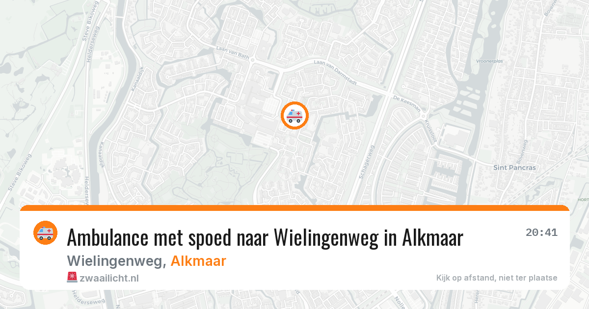 Ambulance met spoed naar Wielingenweg in Alkmaar — 4 aug 2026