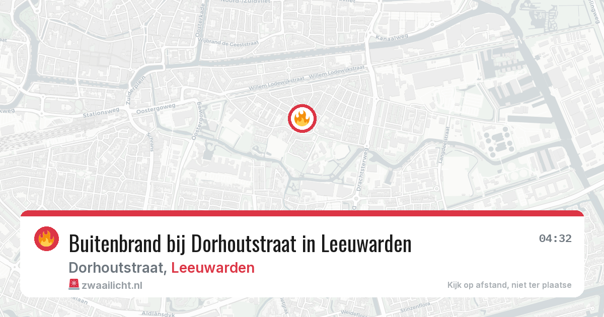 Buitenbrand bij Dorhoutstraat in Leeuwarden — 29 mei 2026