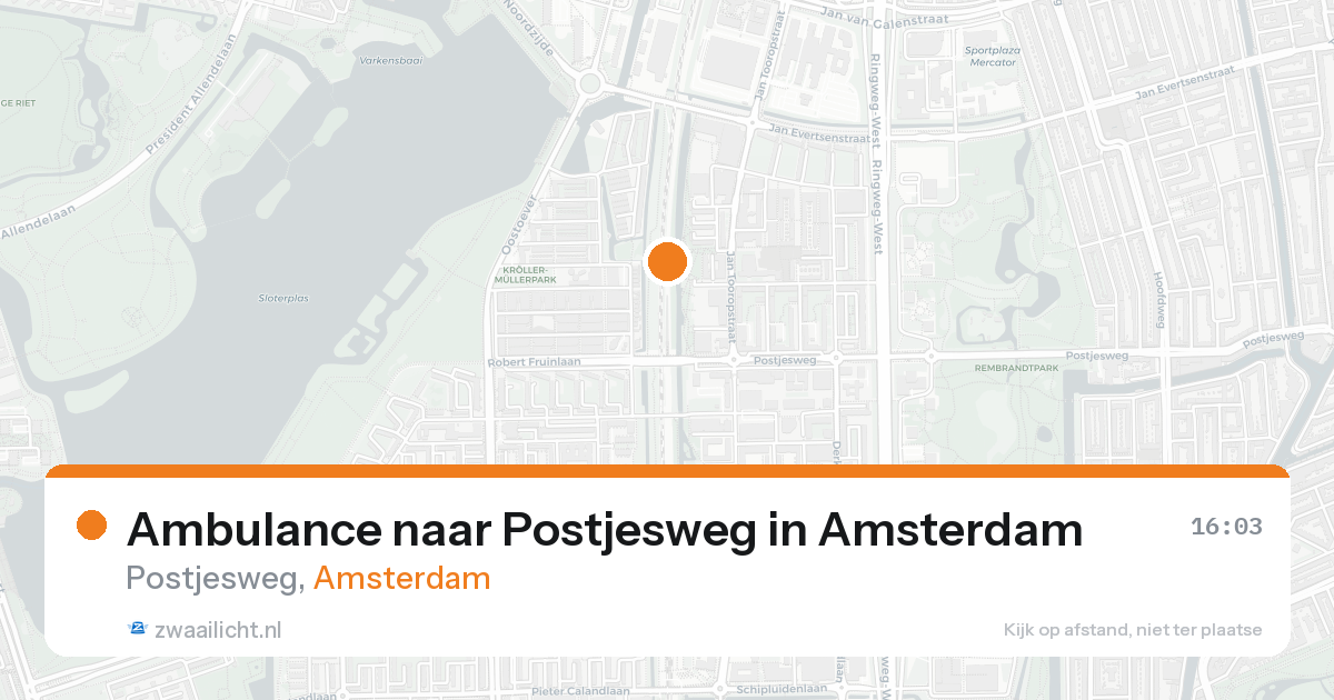 Ambulance naar Postjesweg in Amsterdam — 7 feb 2026