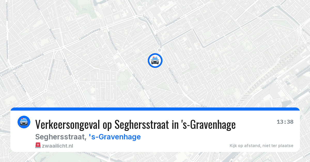 Verkeersongeval op Seghersstraat in 's-Gravenhage — 25 apr 2026