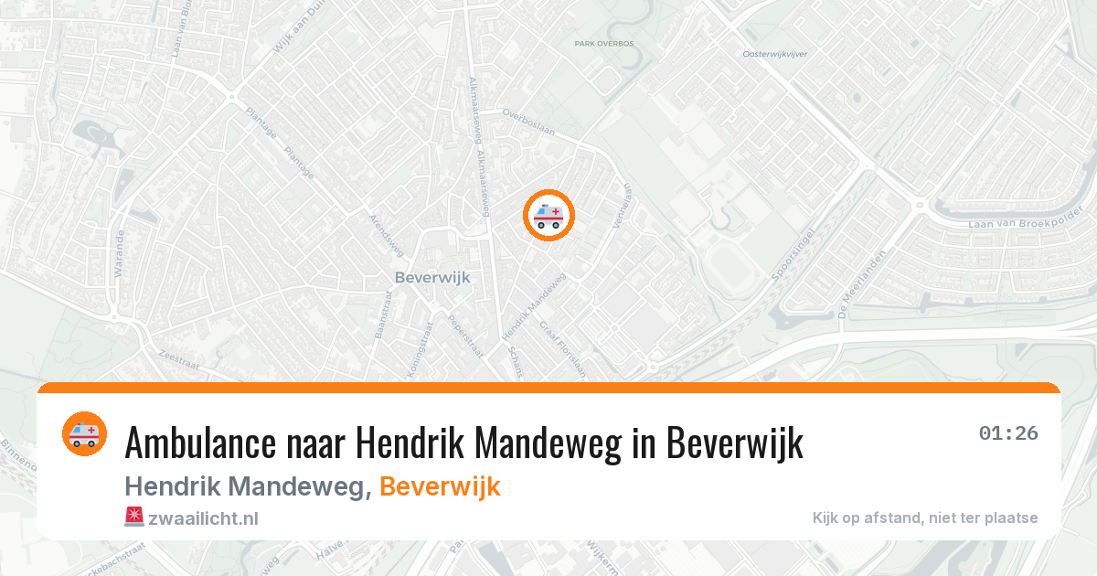 Ambulance naar Hendrik Mandeweg in Beverwijk — 18 jul 2026