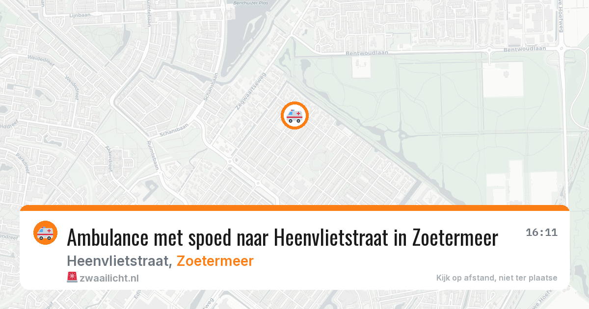 Ambulance met spoed naar Heenvlietstraat in Zoetermeer — 17 apr 2026