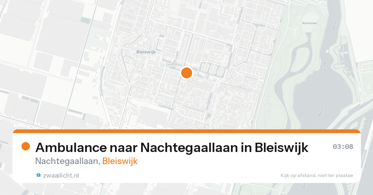 Ambulance naar Nachtegaallaan in Bleiswijk — 26 aug 2026