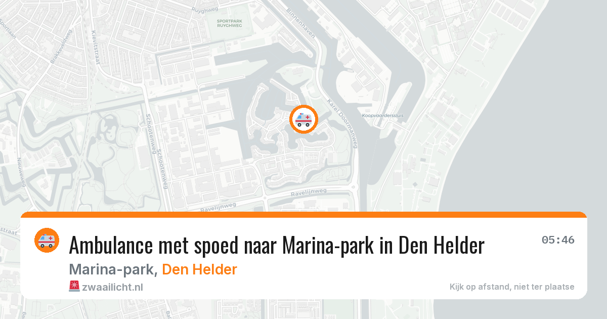 Ambulance met spoed naar Marina-park in Den Helder — 5 jun 2026