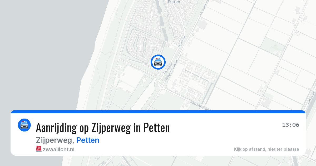 Aanrijding op Zijperweg in Petten — 6 apr 2026