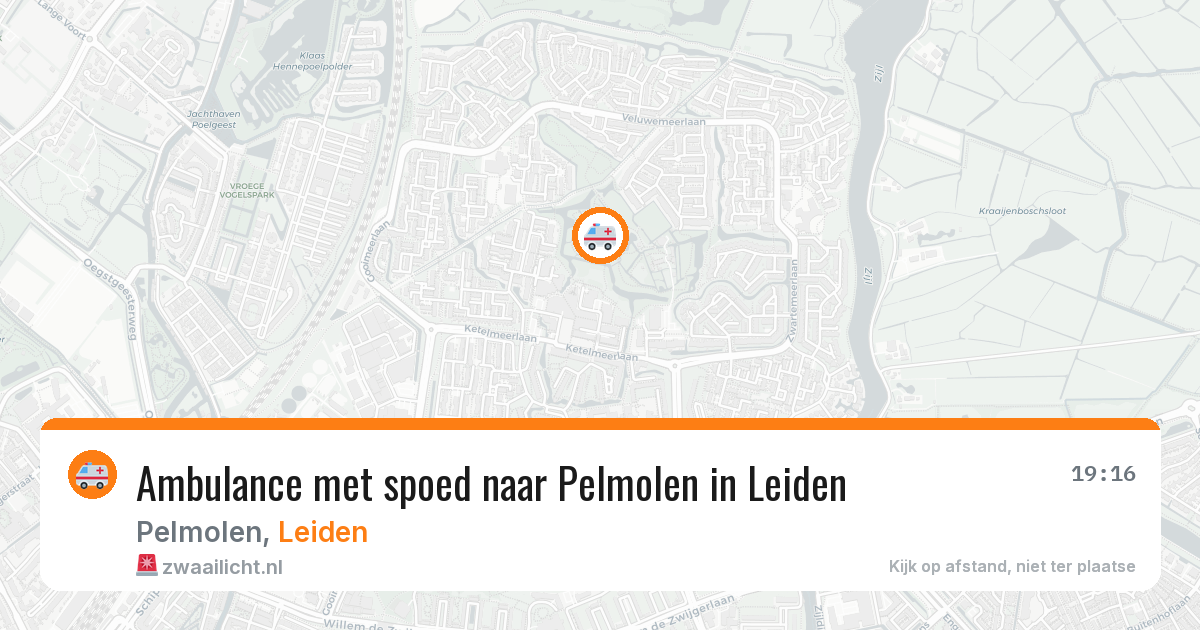Ambulance met spoed naar Pelmolen in Leiden — 6 jul 2026