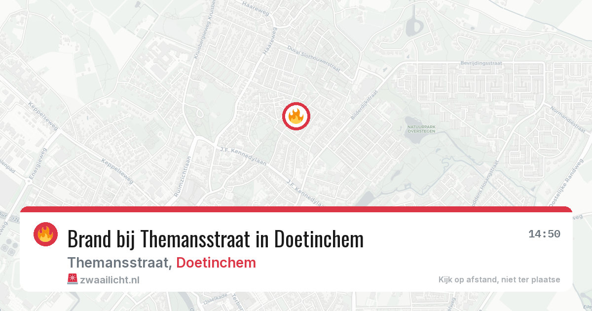 Brand bij Themansstraat in Doetinchem — 14 mei 2026