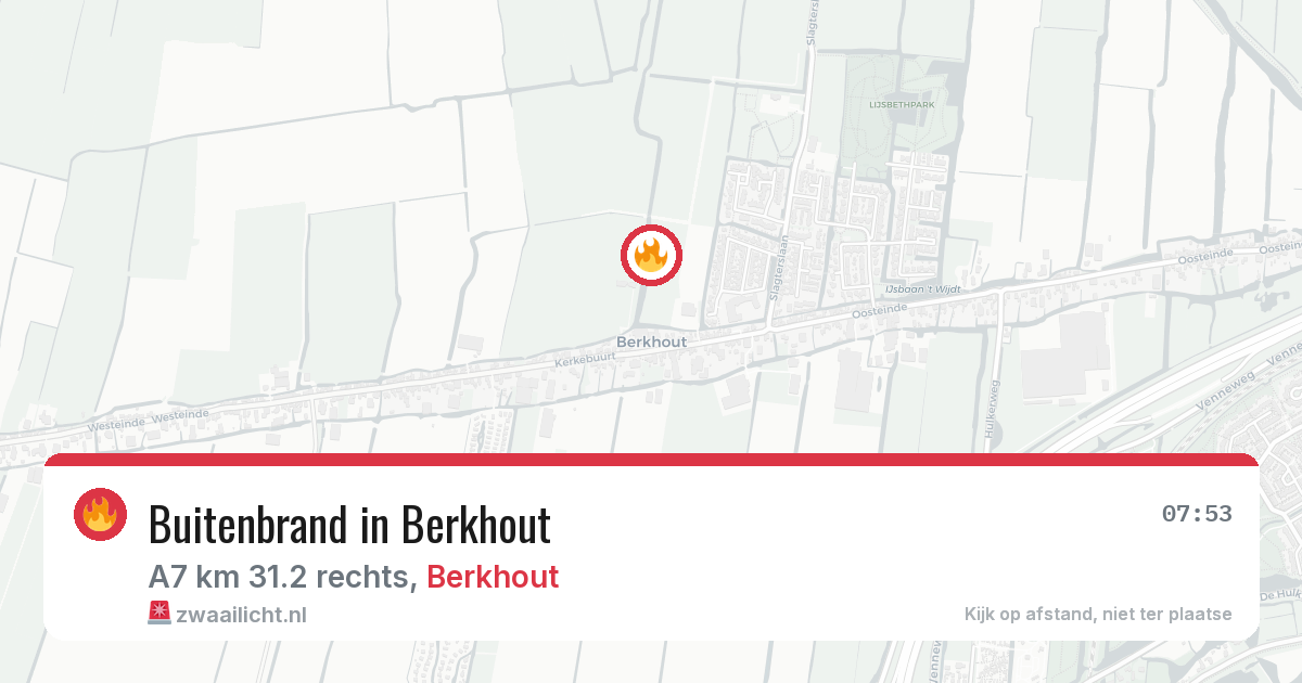 Buitenbrand in Berkhout — 22 mei 2026
