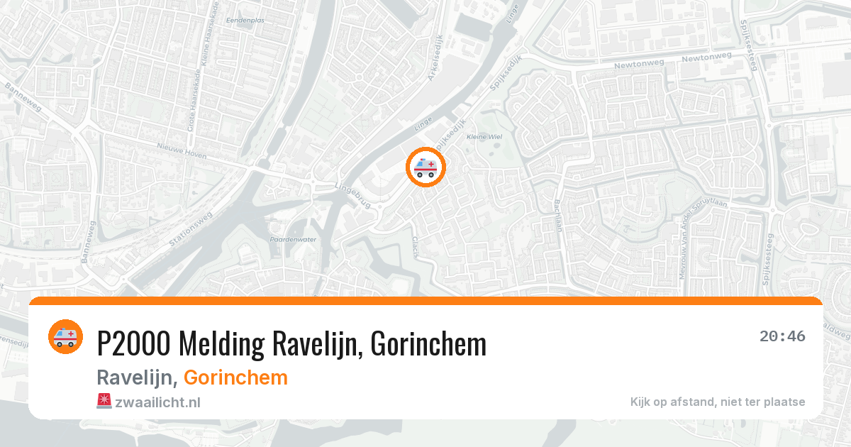 P2000 Melding Ravelijn, Gorinchem — 12 apr 2026