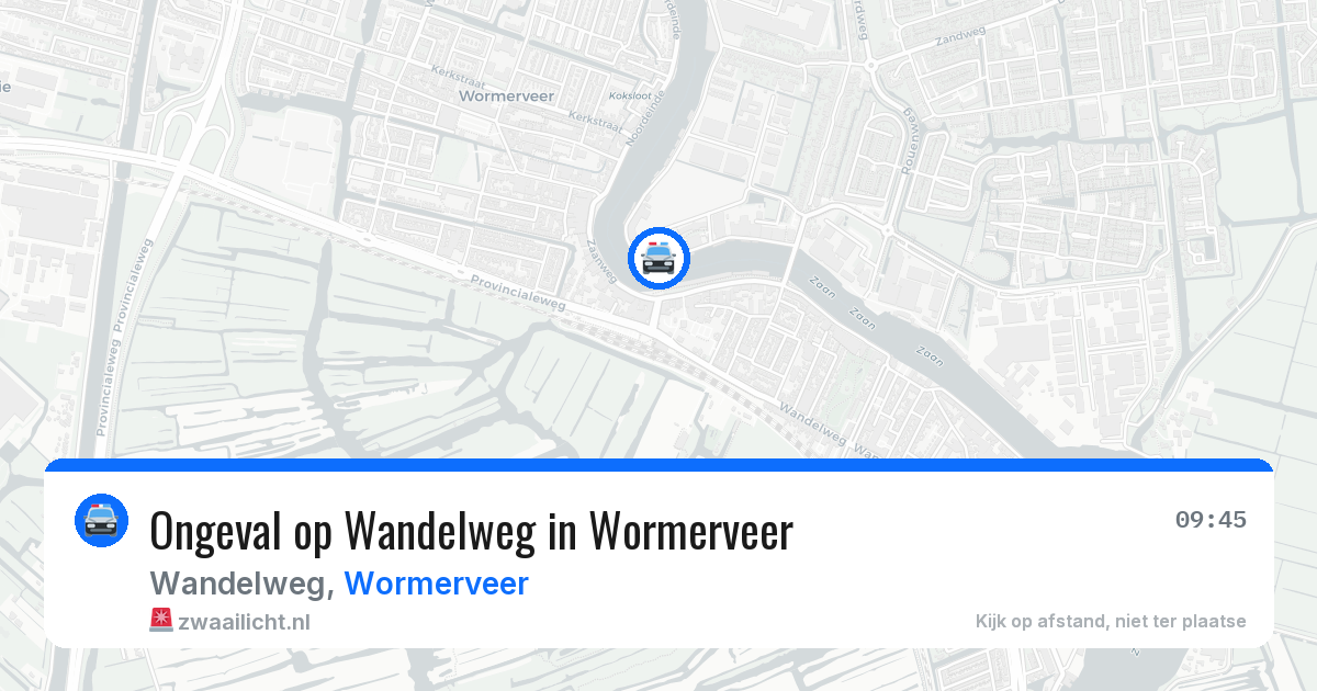 Ongeval op Wandelweg in Wormerveer — 13 jun 2026