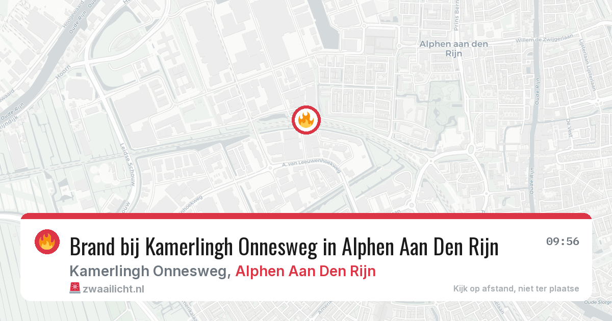 Brand bij Kamerlingh Onnesweg in Alphen Aan Den Rijn — 29 jul 2026