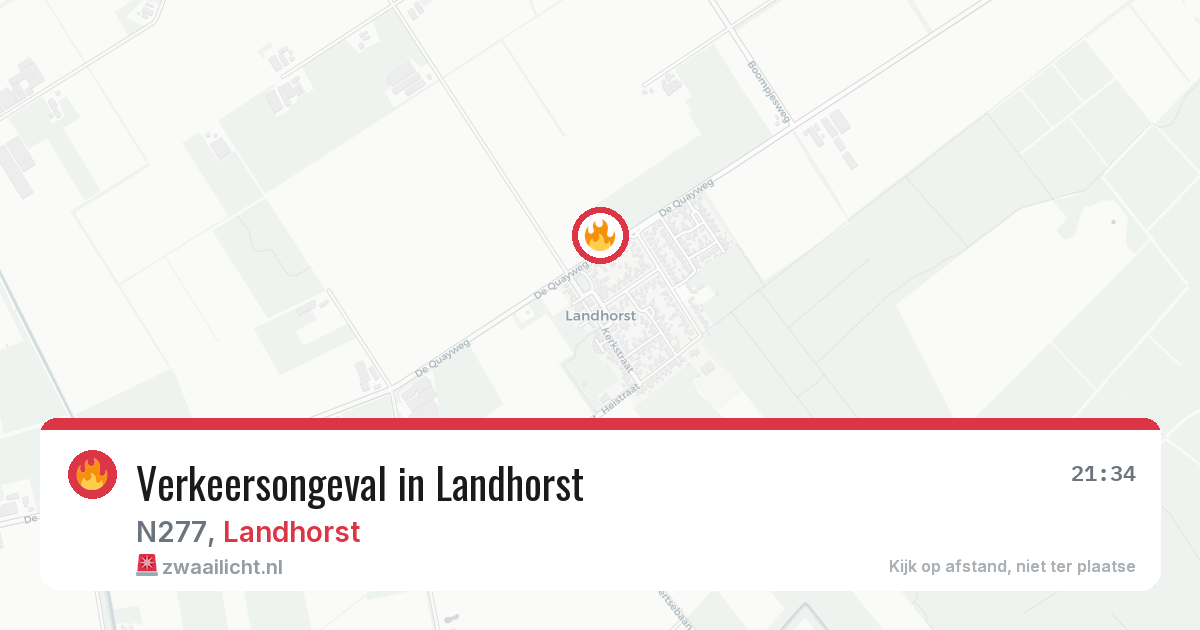 Verkeersongeval in Landhorst — 3 aug 2026