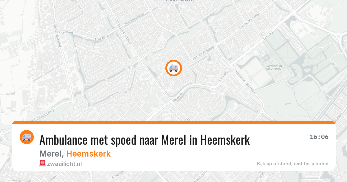Ambulance met spoed naar Merel in Heemskerk — 23 jun 2026