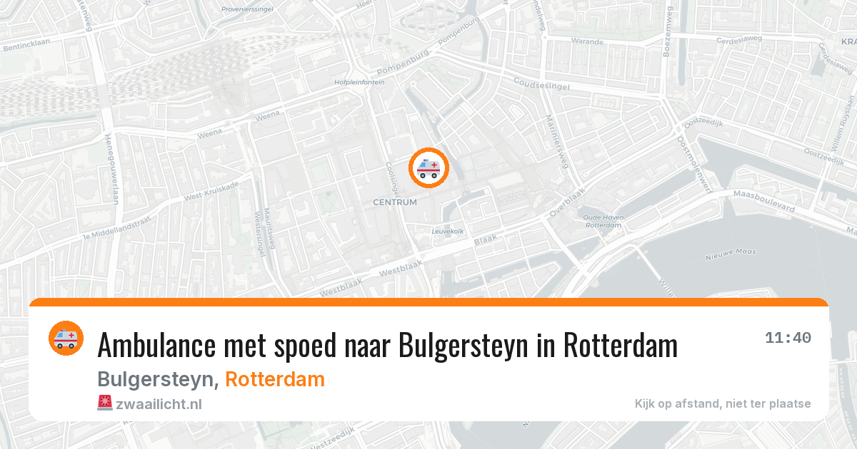 Ambulance met spoed naar Bulgersteyn in Rotterdam — 14 mei 2026
