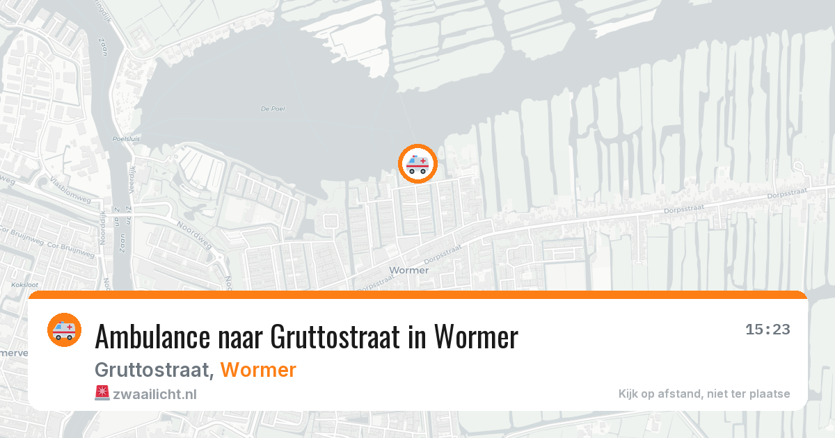 Ambulance naar Gruttostraat in Wormer — 1 jun 2026