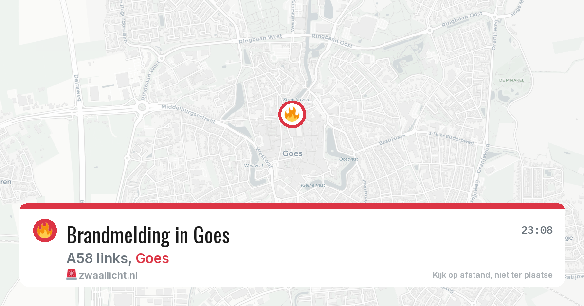 Brandmelding in Goes — 6 jul 2026
