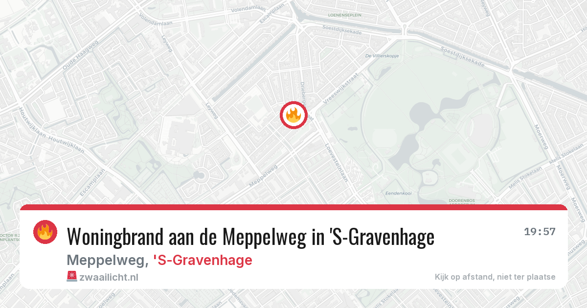 Woningbrand aan de Meppelweg in 'S-Gravenhage — 29 mei 2026