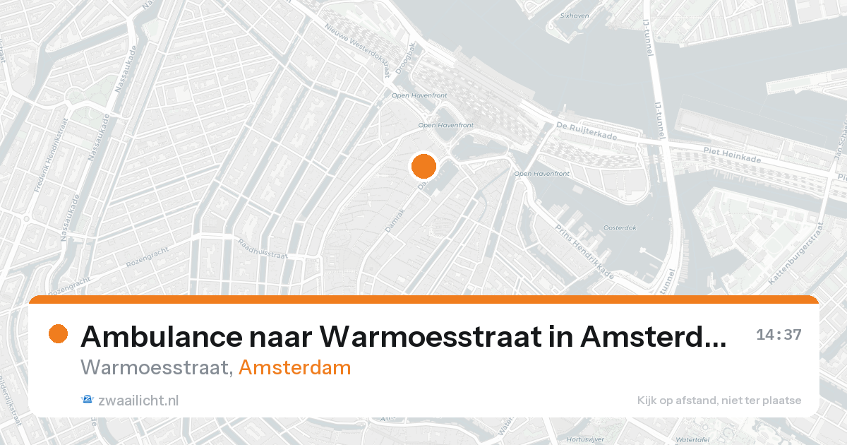 Ambulance naar Warmoesstraat in Amsterdam — 15 aug 2026
