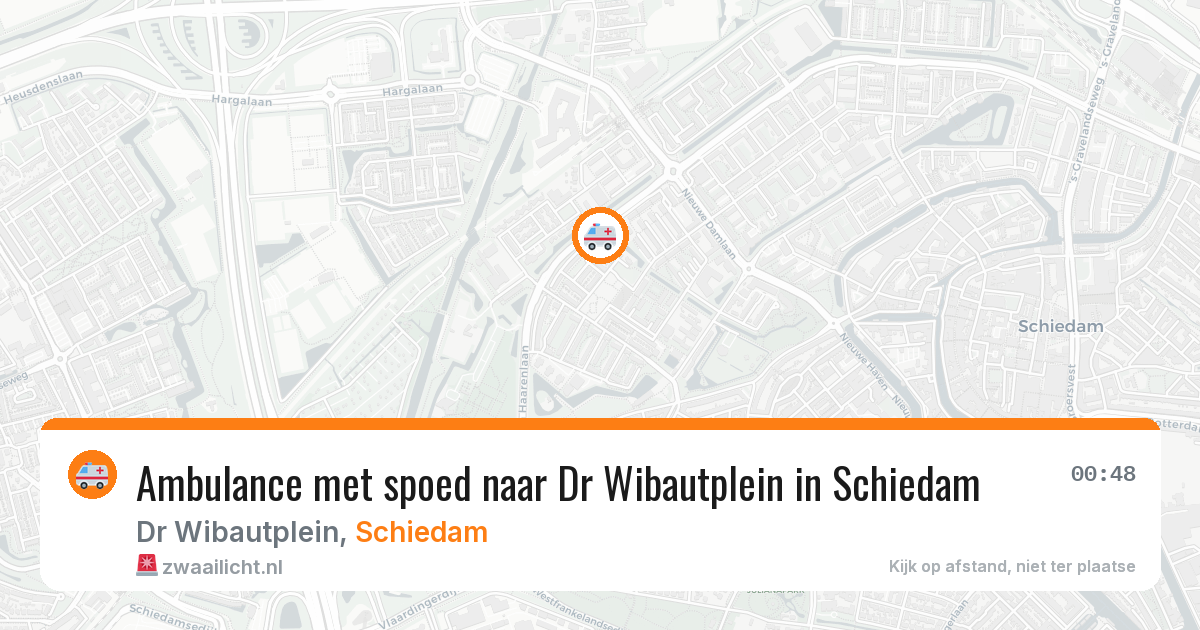 Ambulance met spoed naar Dr Wibautplein in Schiedam — 17 jul 2026