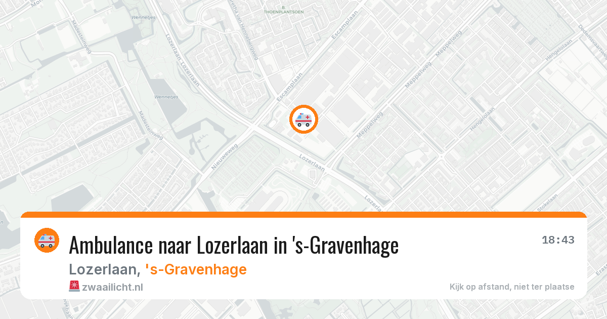 Ambulance naar Lozerlaan in 's-Gravenhage — 12 aug 2026