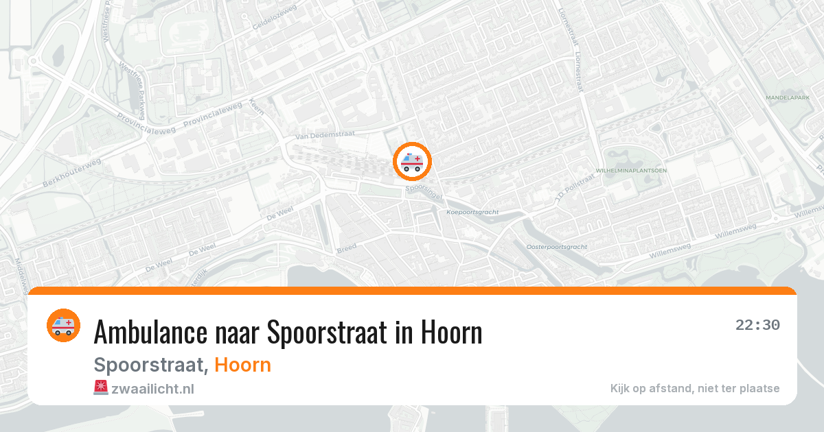 Ambulance naar Spoorstraat in Hoorn — 12 aug 2026