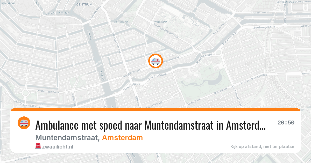 Ambulance met spoed naar Muntendamstraat in Amsterdam — 10 apr 2026