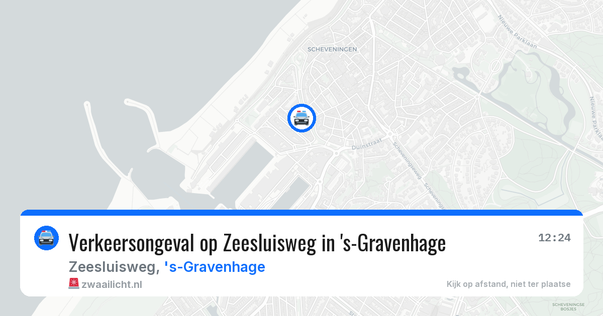 Verkeersongeval op Zeesluisweg in 's-Gravenhage — 27 jun 2026