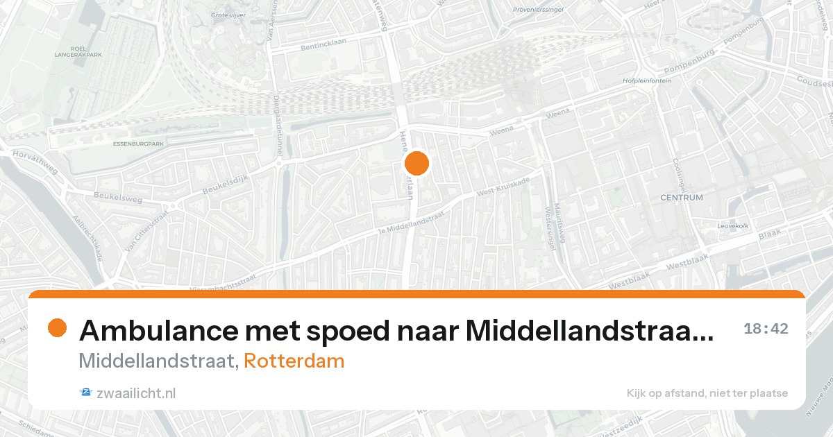 Ambulance met spoed naar Middellandstraat in Rotterdam — 11 jul 2026