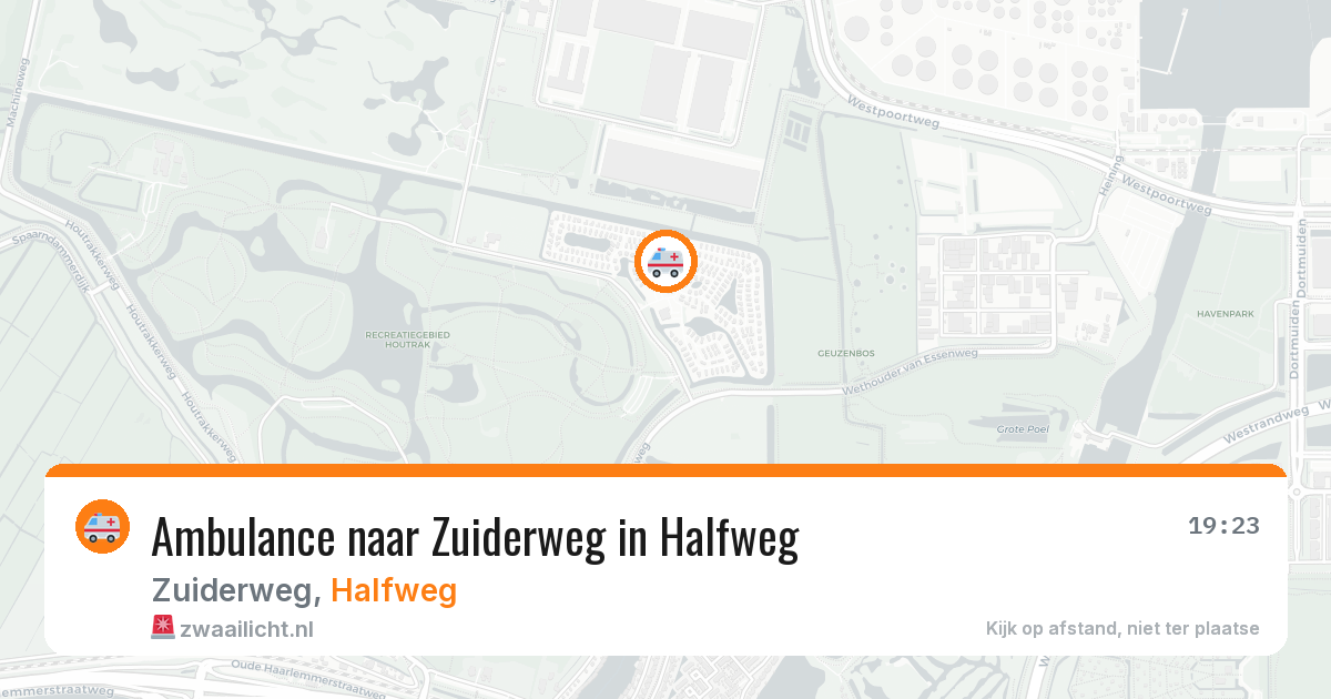 Ambulance naar Zuiderweg in Halfweg — 7 aug 2026