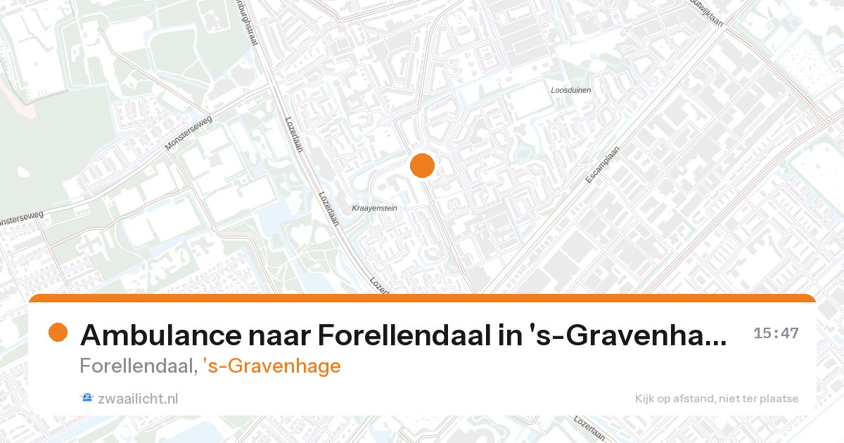 Ambulance naar Forellendaal in 's-Gravenhage — 27 aug 2026