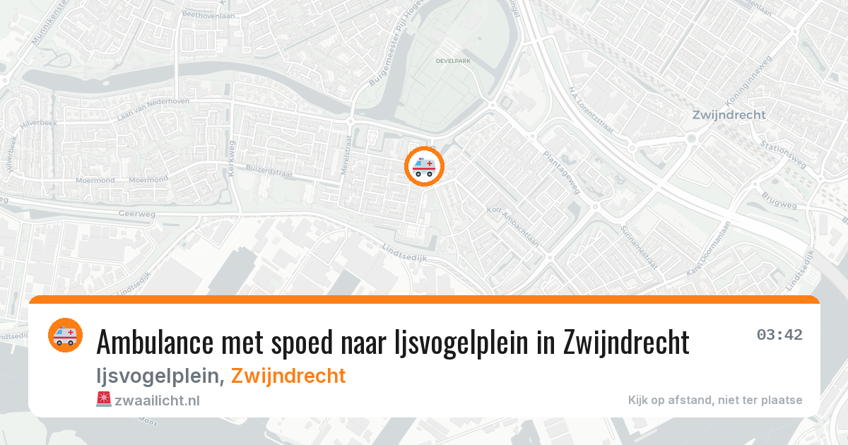 Ambulance met spoed naar Ijsvogelplein in Zwijndrecht — 25 jun 2026