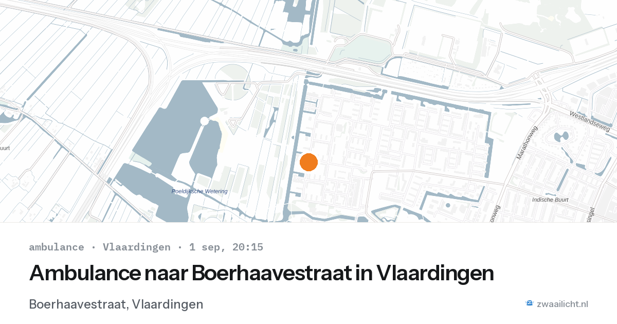 Ambulance naar Boerhaavestraat in Vlaardingen — 1 sep 2026