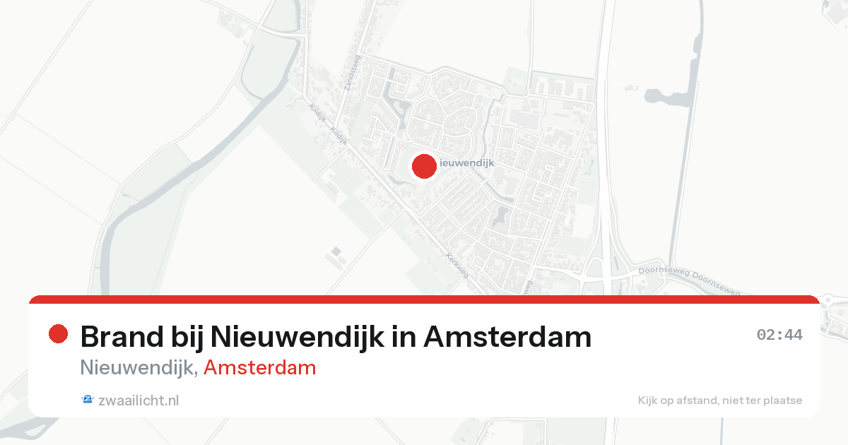 Brand bij Nieuwendijk in Amsterdam — 24 aug 2026