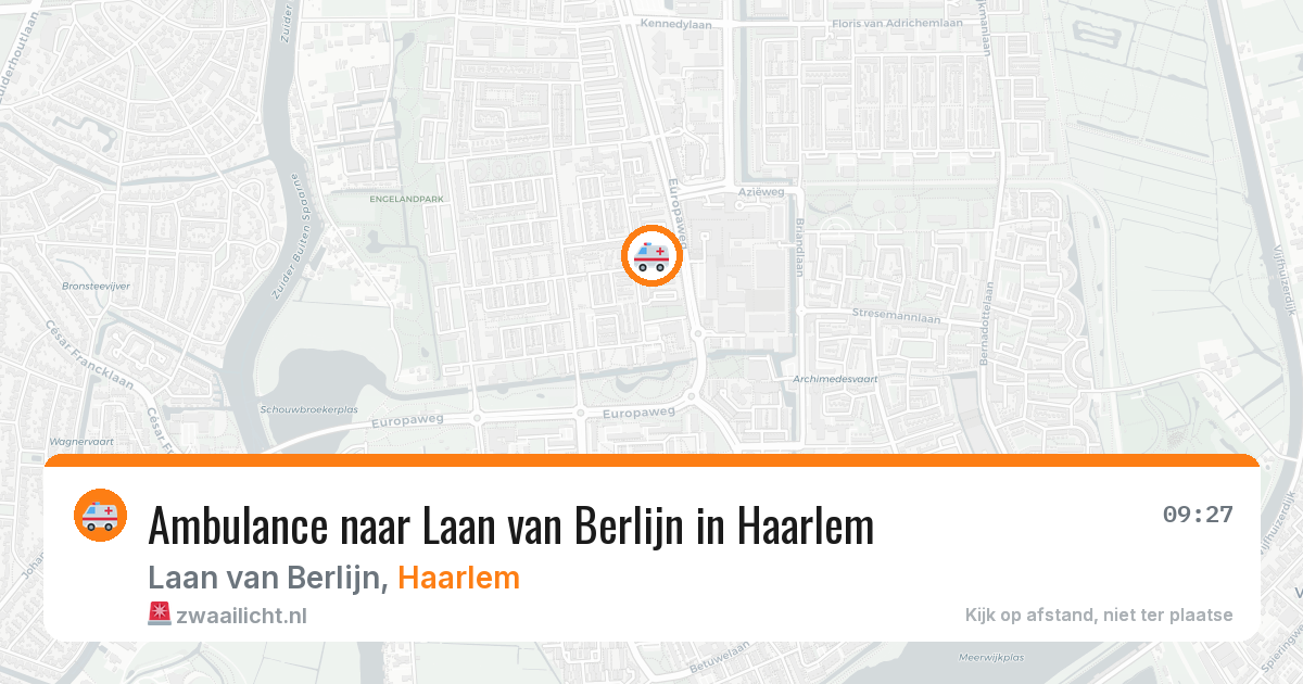 Ambulance naar Laan van Berlijn in Haarlem — 20 jul 2026