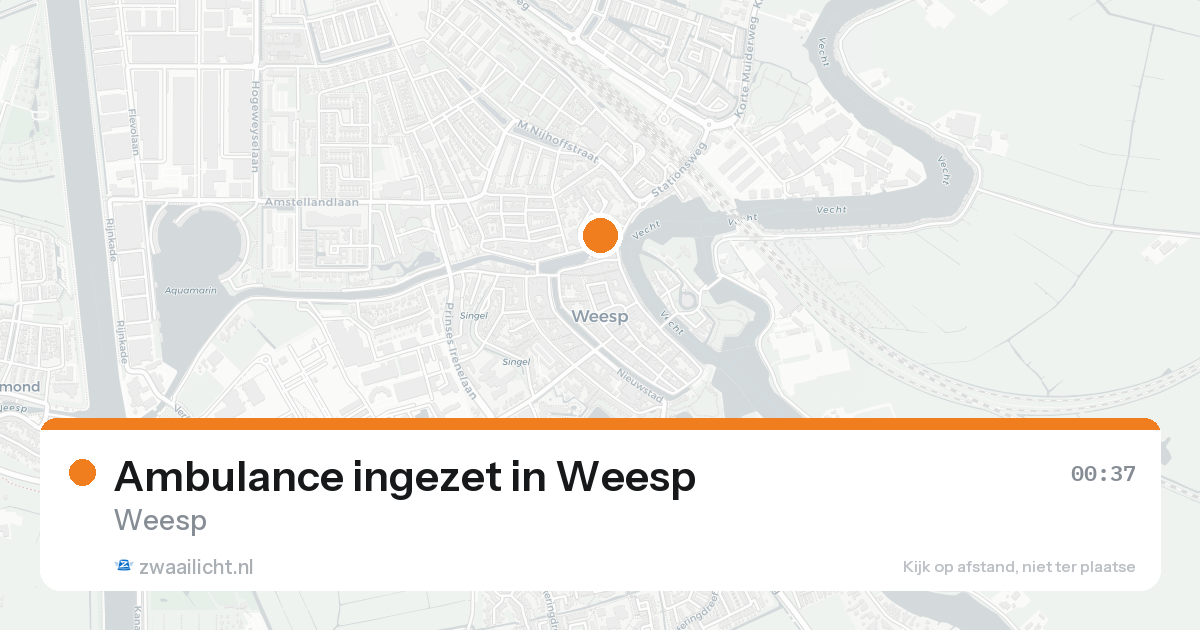 Ambulance ingezet in Weesp — 25 mei 2026