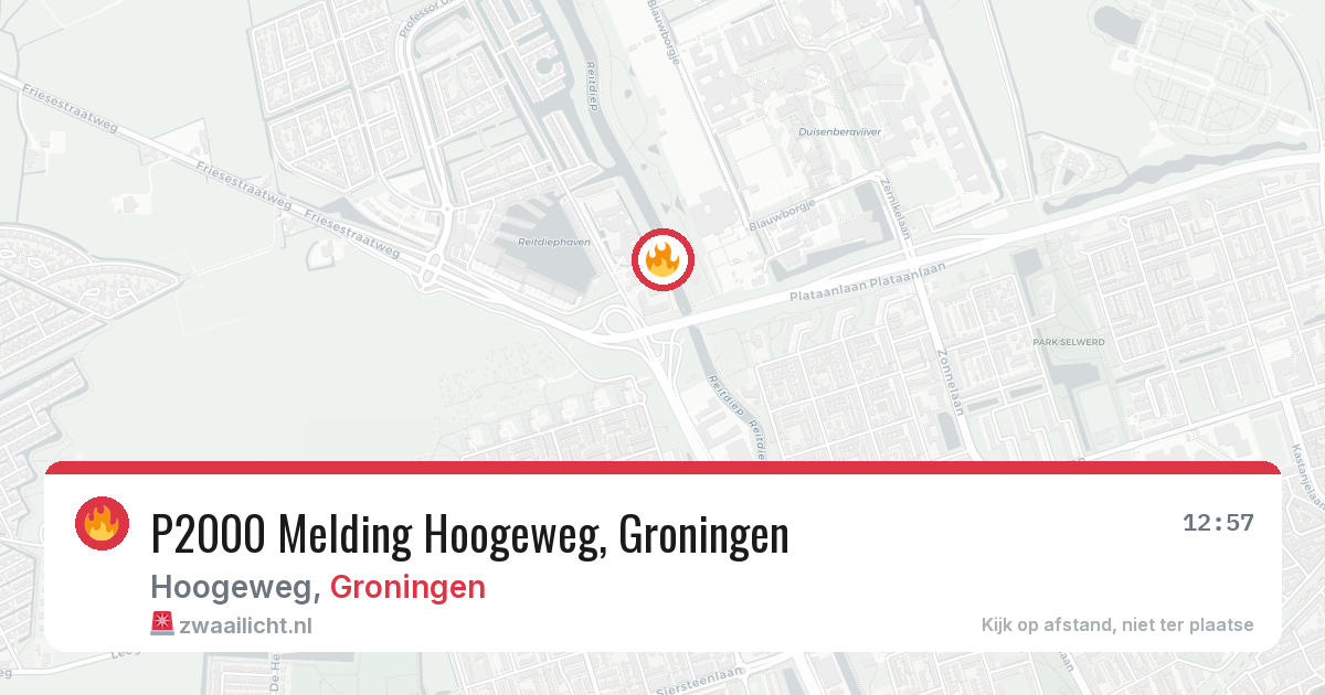 P2000 Melding Hoogeweg, Groningen — 22 jun 2026