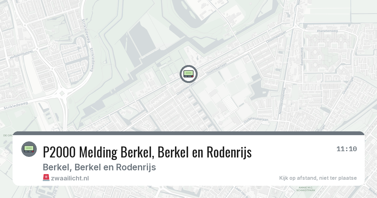 P2000 Melding Berkel, Berkel en Rodenrijs — 12 aug 2026