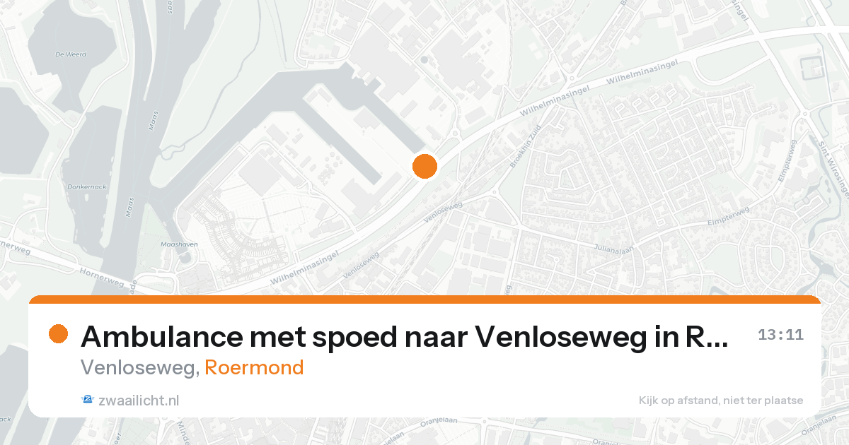 Ambulance met spoed naar Venloseweg in Roermond — 24 aug 2026